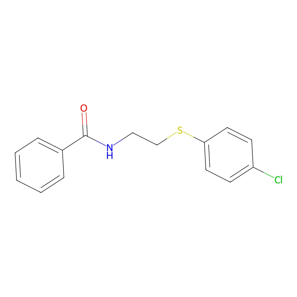 N-[2-(4-chlorophenyl)sulfanylethyl]benzamide molecular structure, CAS 104864-19-9