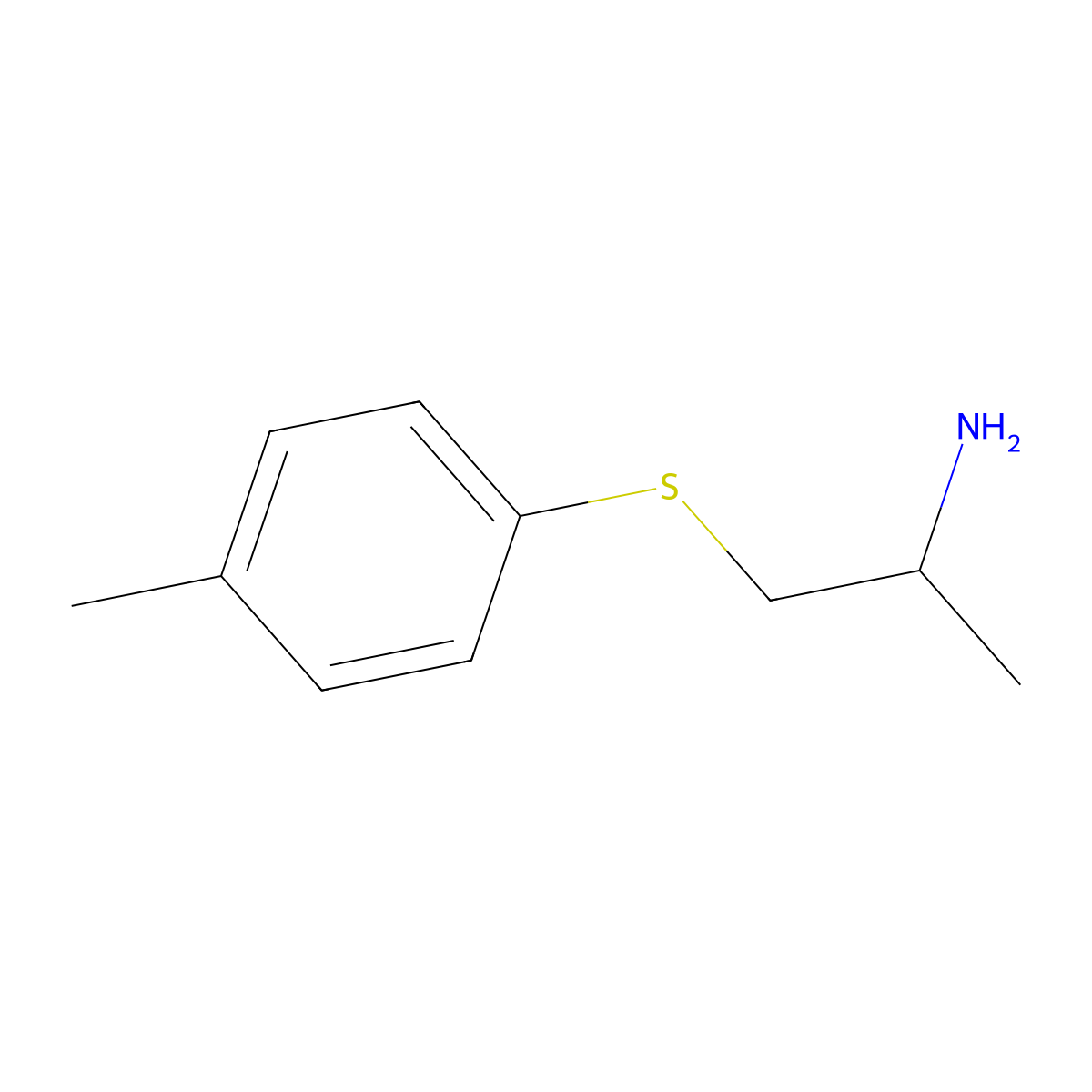 1-[(2-Aminopropyl)sulfanyl]-4-methylbenzene molecular structure, CAS 104864-75-7