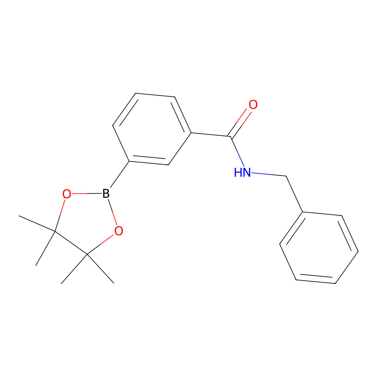 [3-(Benzylamino-1-carbonyl)phenyl]boronic acid pinacol ester molecular structure, CAS 1048647-68-2