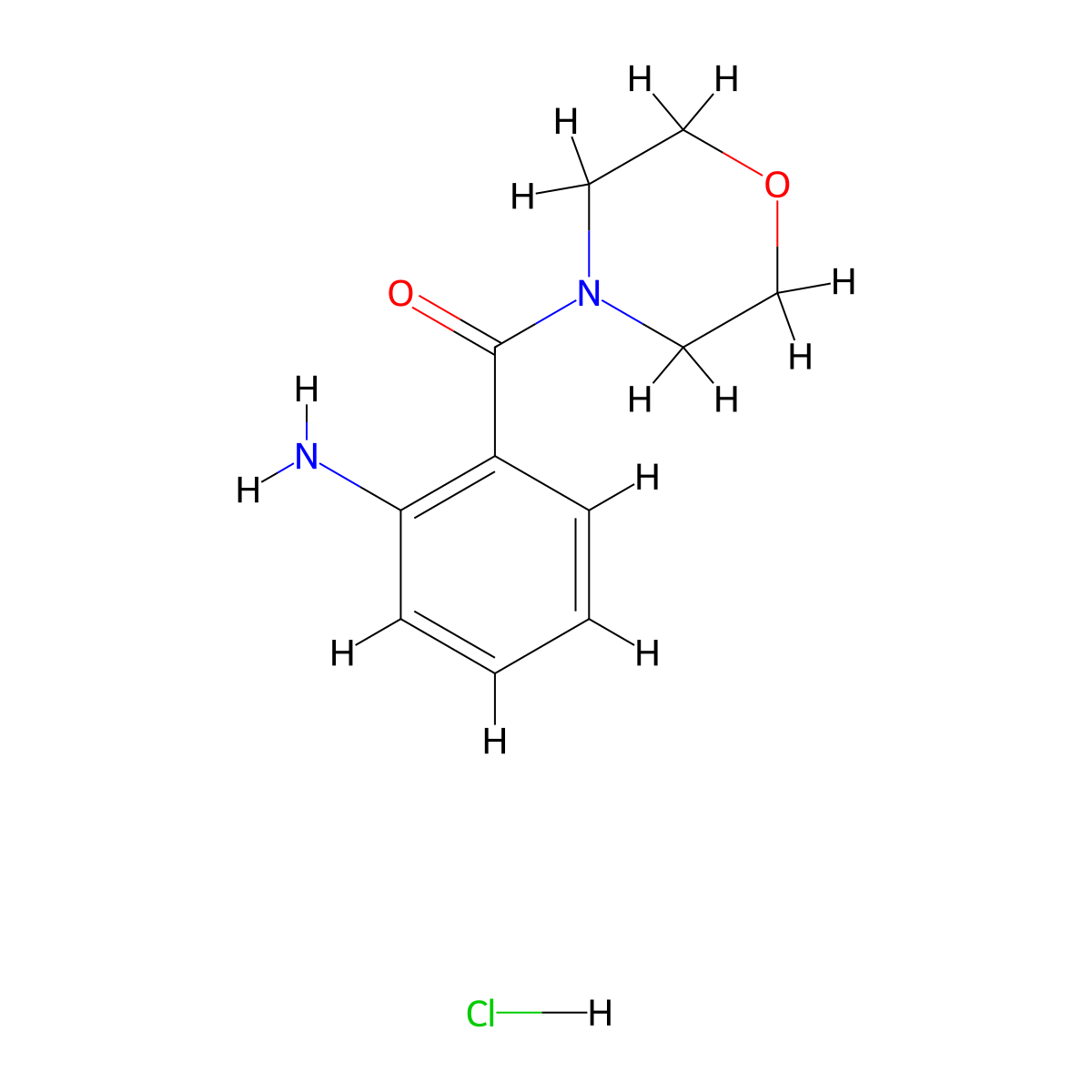 [2-(4-Morpholinylcarbonyl)phenyl]amine hydrochloride molecular structure, CAS 1048648-81-2