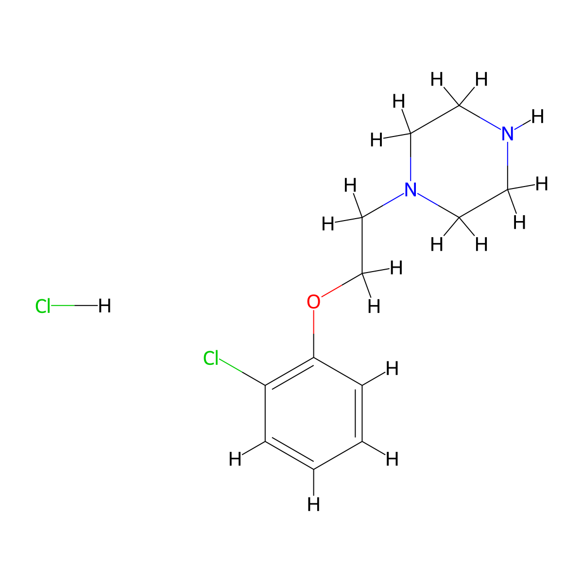 1-[2-(2-Chlorophenoxy)ethyl]piperazine hydrochloride molecular structure, CAS 1048649-18-8