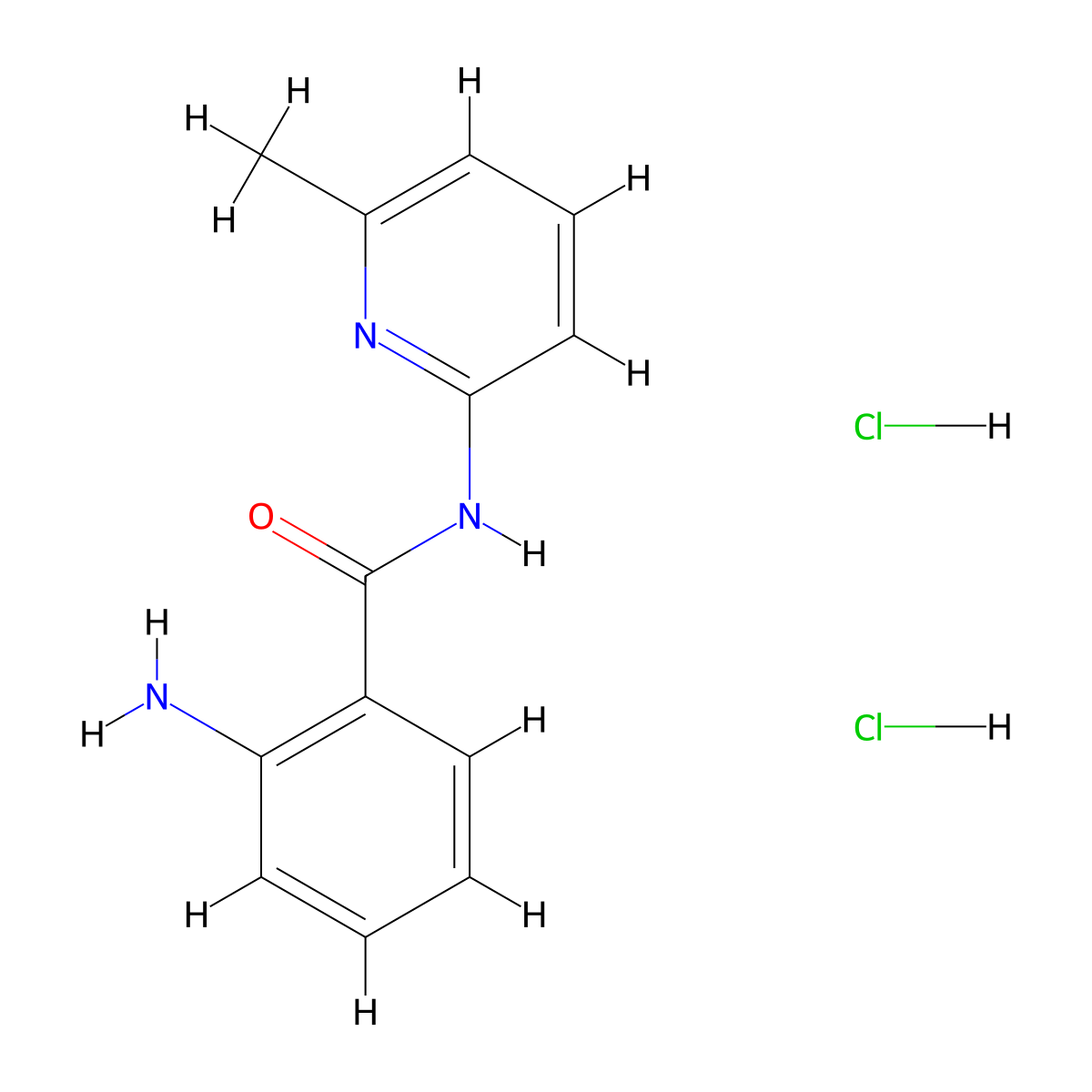 2-amino-N-(6-methylpyridin-2-yl)benzamide Dihydrochloride molecular structure, CAS 1048650-02-7