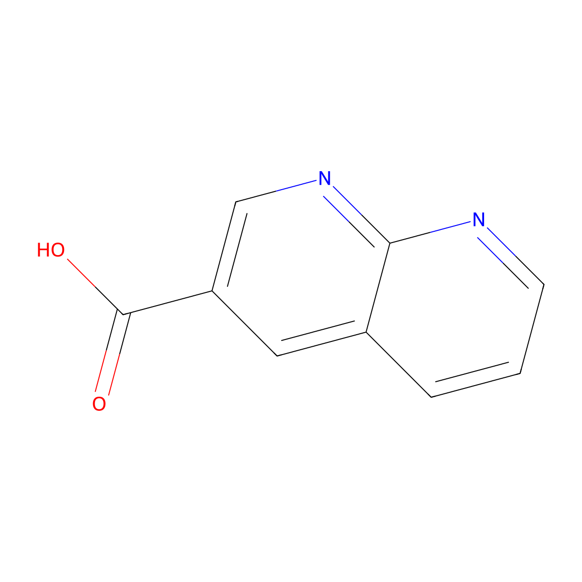 1,8-naphthyridine-3-carboxylic Acid molecular structure, CAS 104866-53-7