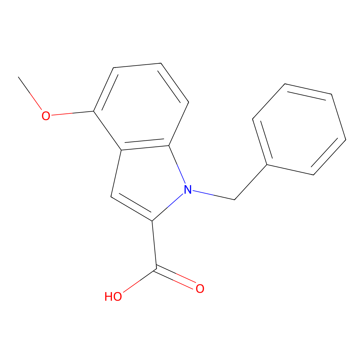 1-Benzyl-4-methoxy-1H-indole-2-carboxylic acid molecular structure, CAS 1048660-06-5