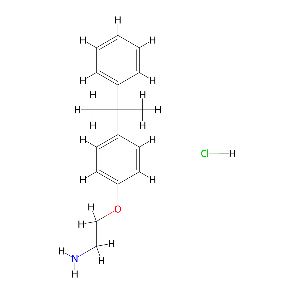 2-(4-(2-Phenylpropan-2-yl)phenoxy)ethanamine hydrochloride molecular structure, CAS 1048664-11-4