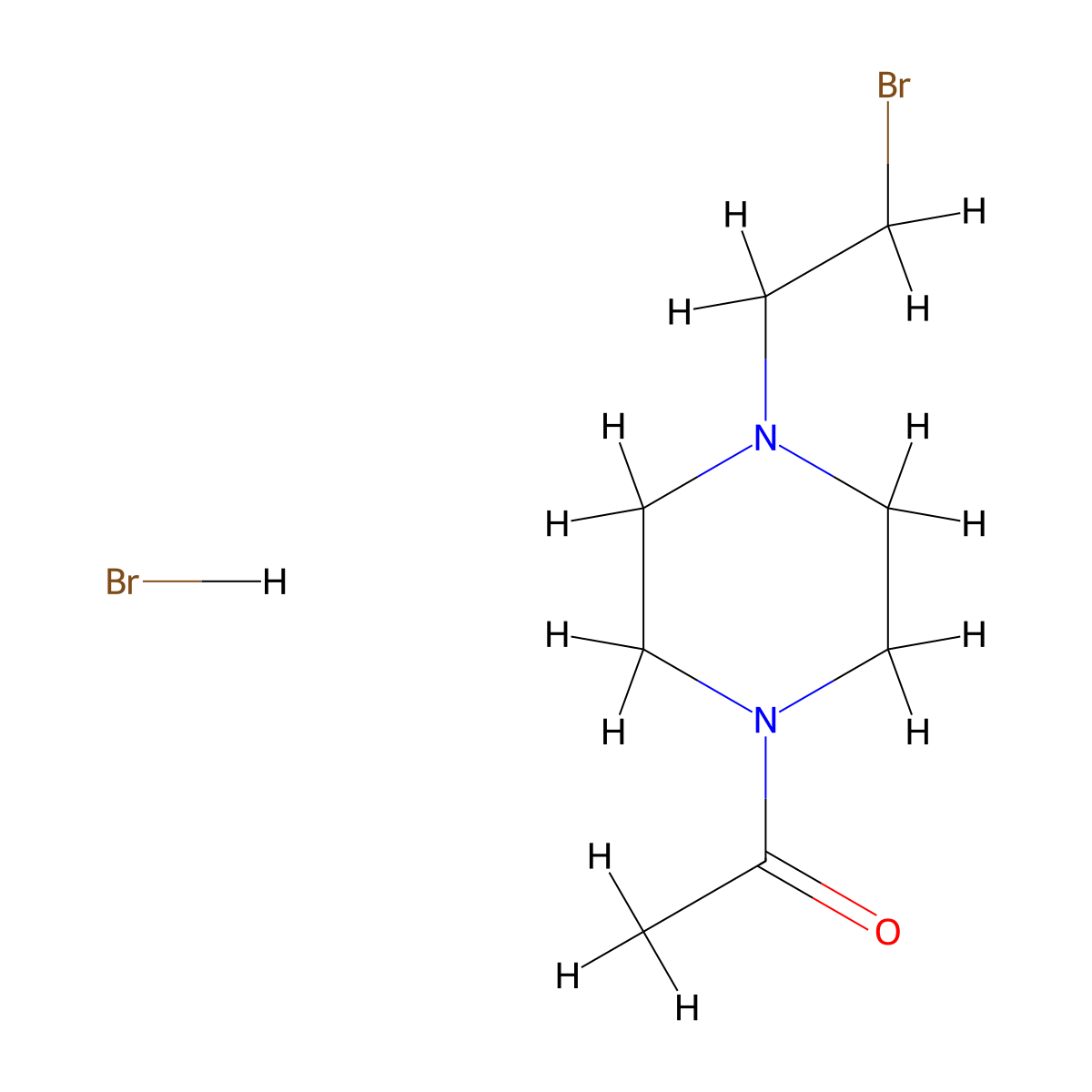 1-Acetyl-4-(2-bromoethyl)piperazine hydrobromide molecular structure, CAS 1048664-14-7