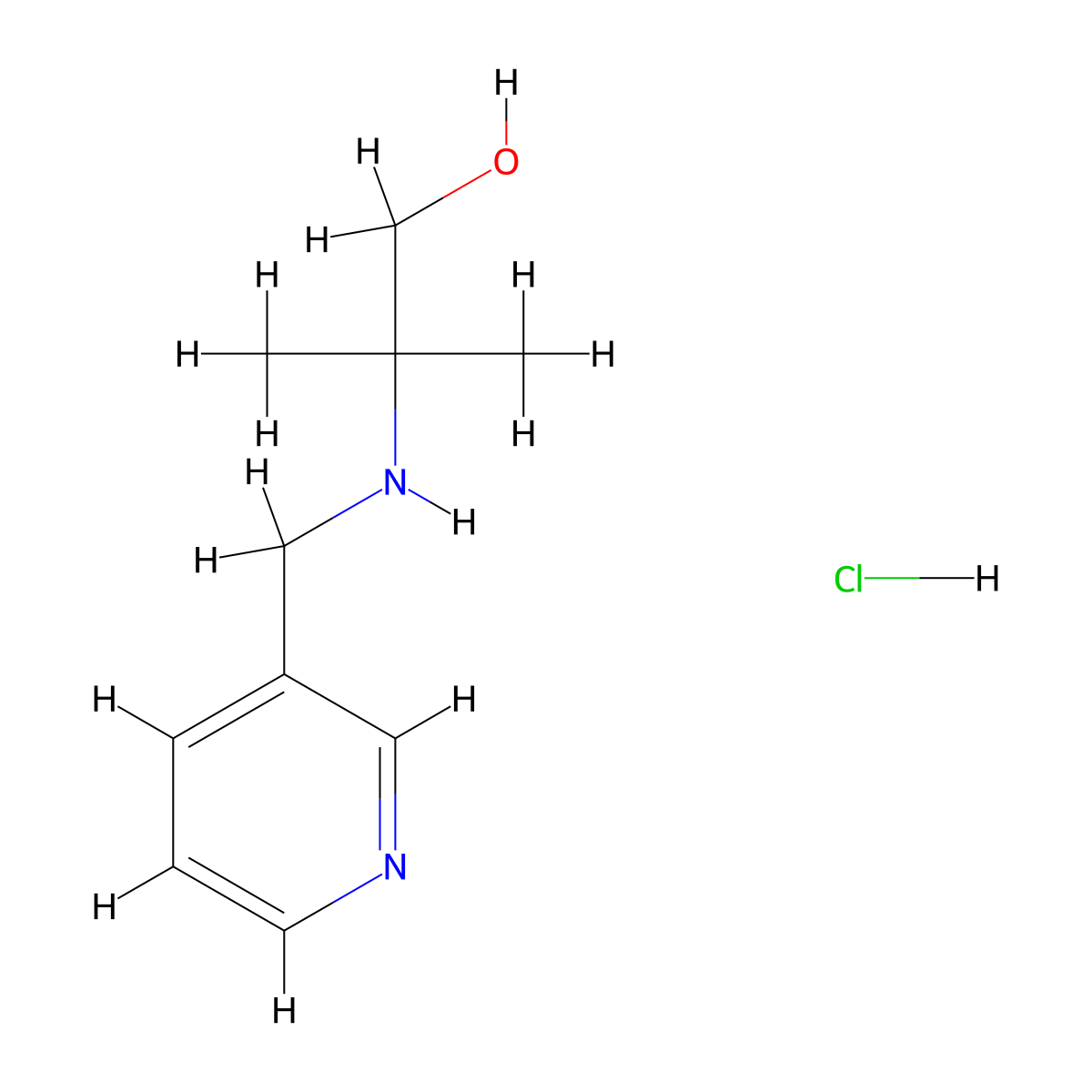 2-Methyl-2-[(3-pyridinylmethyl)amino]-1-propanol hydrochloride molecular structure, CAS 1048664-75-0