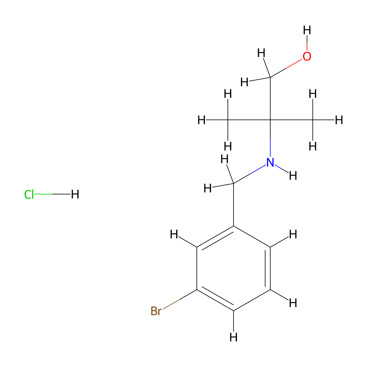 2-[(3-Bromobenzyl)amino]-2-methyl-1-propanol hydrochloride molecular structure, CAS 1048664-81-8