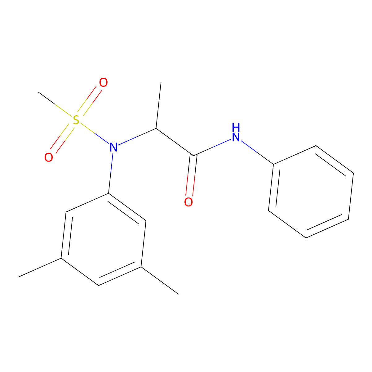 2-[(3,5-dimethylphenyl)(methylsulfonyl)amino]-N-phenylpropanamide molecular structure, CAS 1048668-06-9