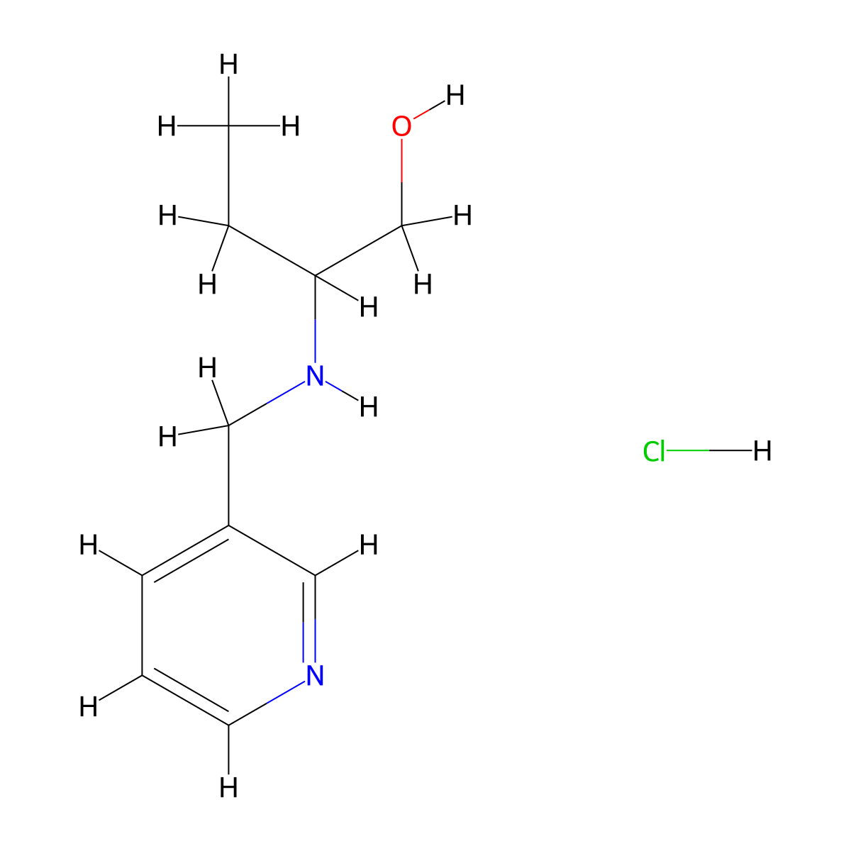 2-[(3-Pyridinylmethyl)amino]-1-butanol hydrochloride molecular structure, CAS 1048673-58-0