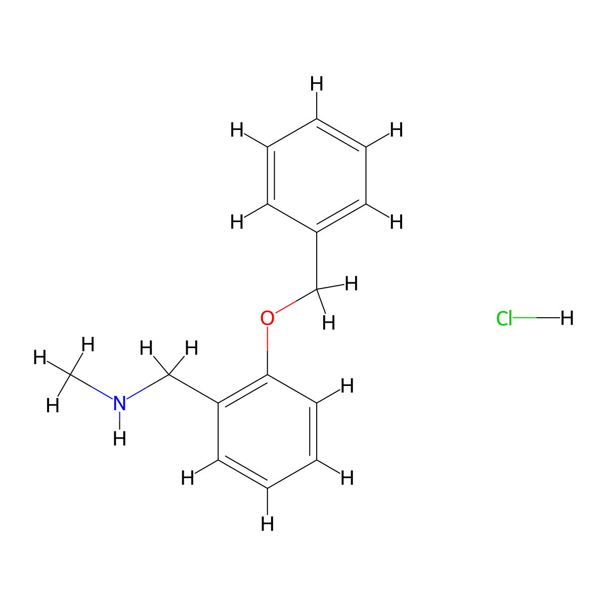 {[2-(Benzyloxy)phenyl]methyl}(methyl)amine hydrochloride molecular structure, CAS 1048674-37-8