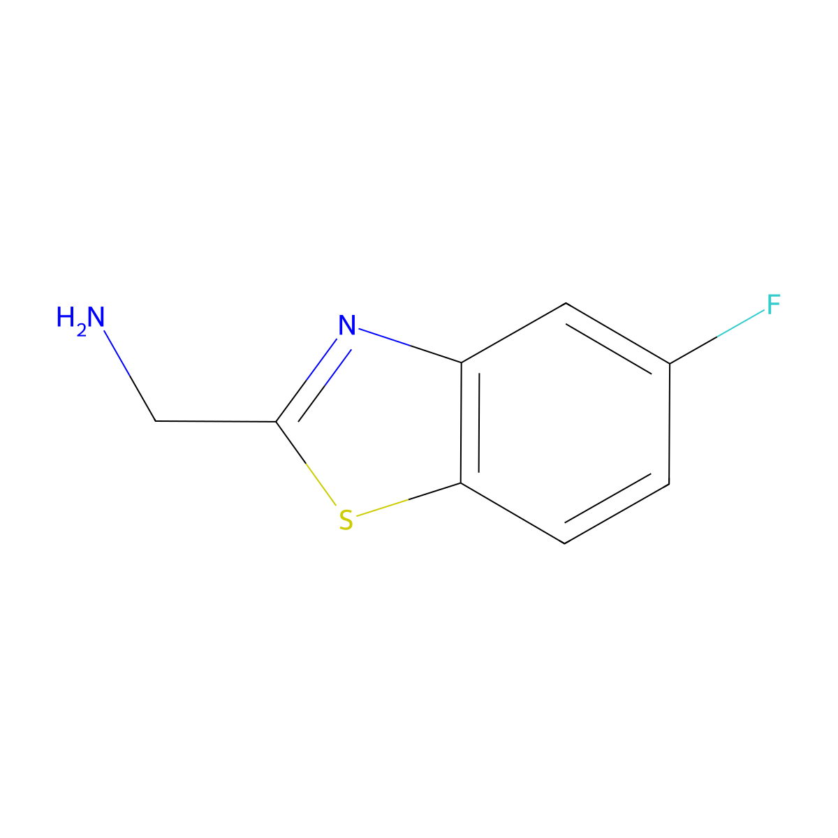 1-(5-Fluoro-1,3-benzothiazol-2-yl)methanamine molecular structure, CAS 1048675-26-8
