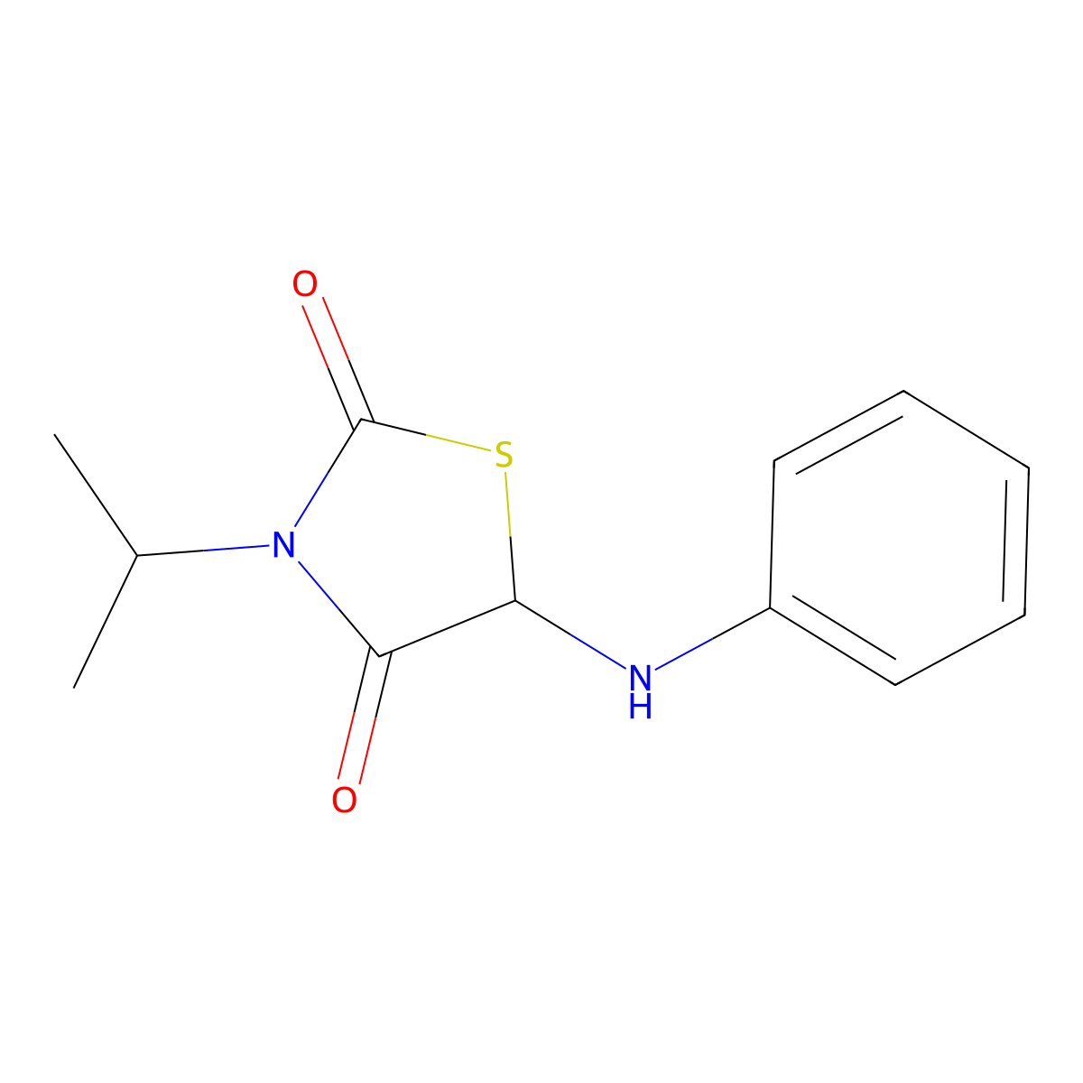 3-Isopropyl-5-(phenylamino)thiazolidine-2,4-dione molecular structure, CAS 1048675-73-5