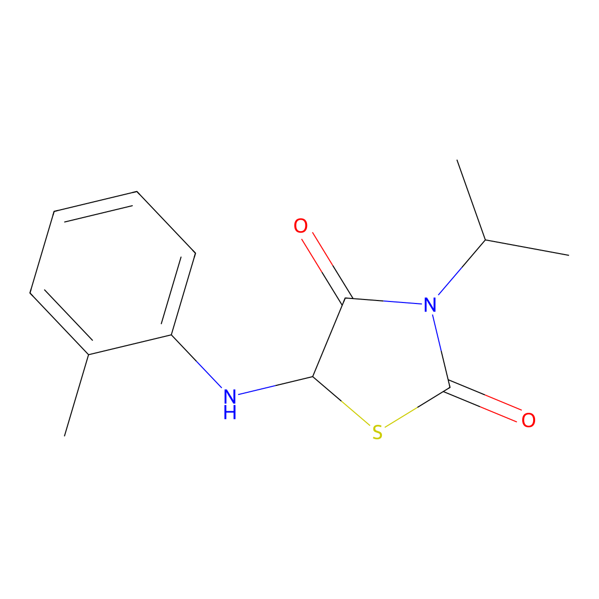3-Isopropyl-5-(o-tolylamino)thiazolidine-2,4-dione molecular structure, CAS 1048675-79-1