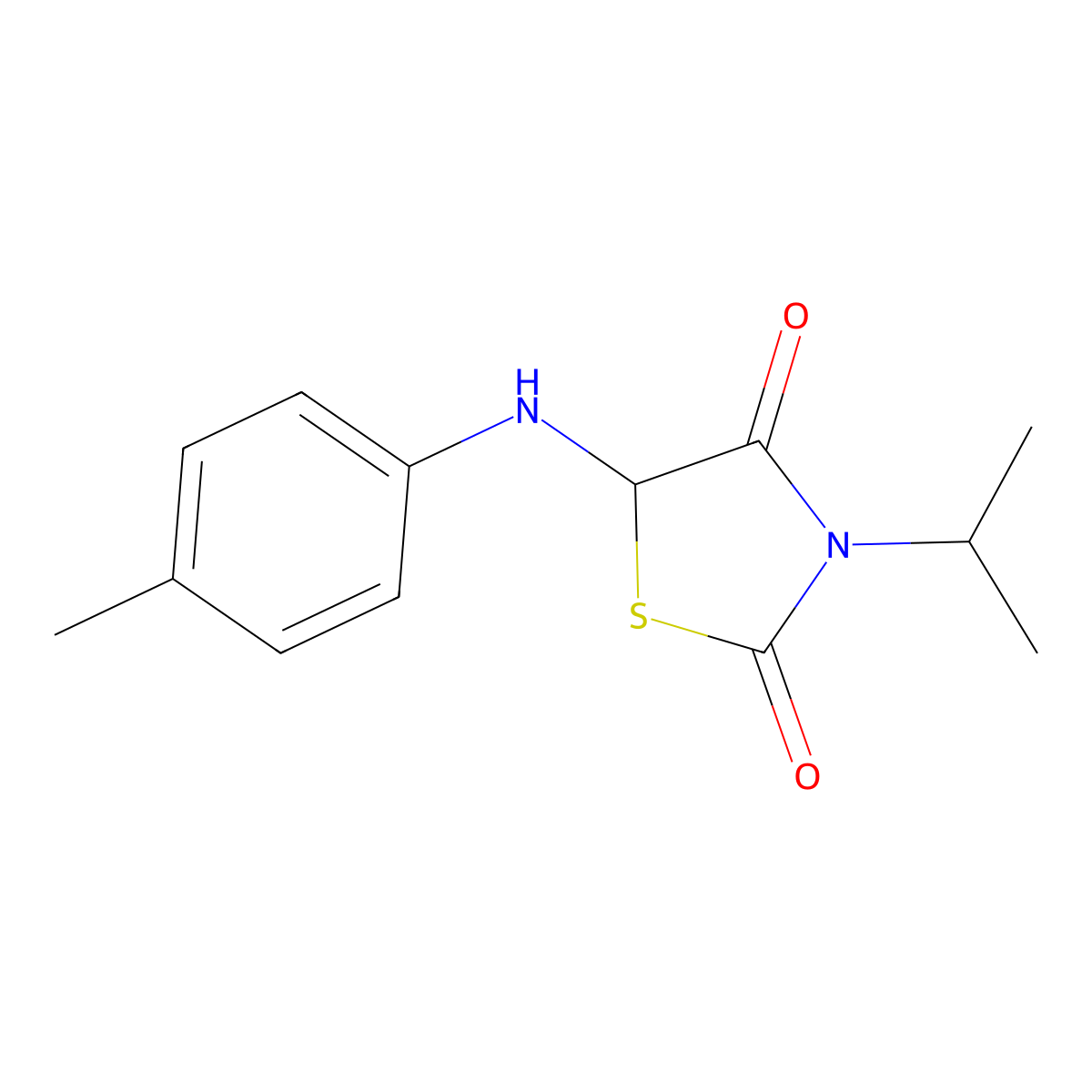 3-Isopropyl-5-(p-tolylamino)thiazolidine-2,4-dione molecular structure, CAS 1048675-82-6