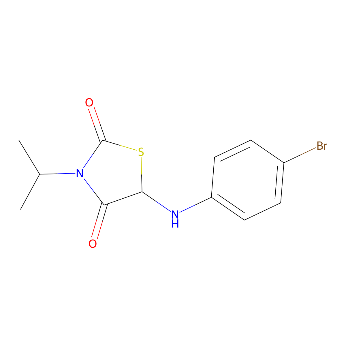 5-((4-Bromophenyl)amino)-3-isopropylthiazolidine-2,4-dione molecular structure, CAS 1048675-83-7