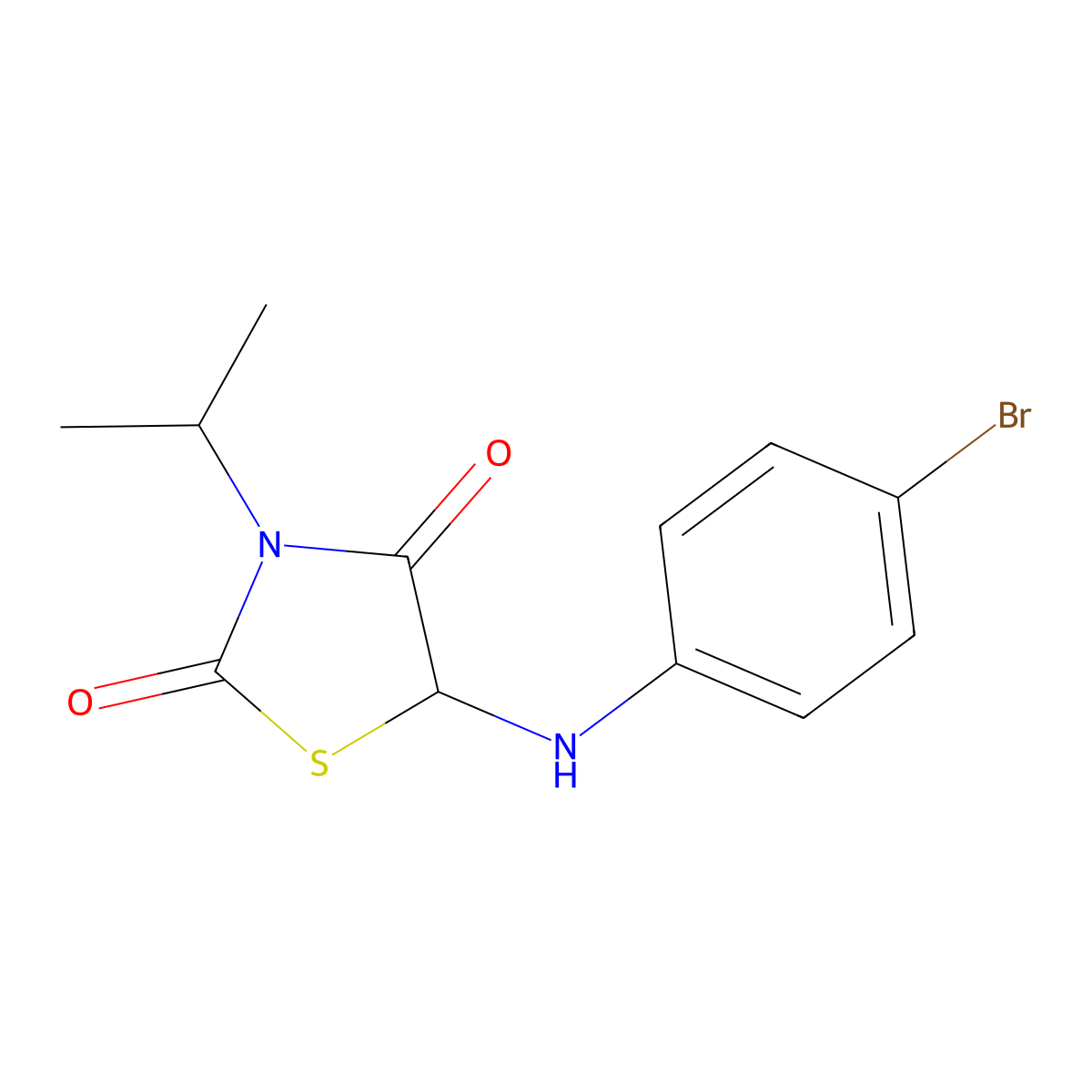 5-((4-Bromophenyl)amino)-3-isopropylthiazolidine-2,4-dione molecular structure, CAS 1048675-83-7