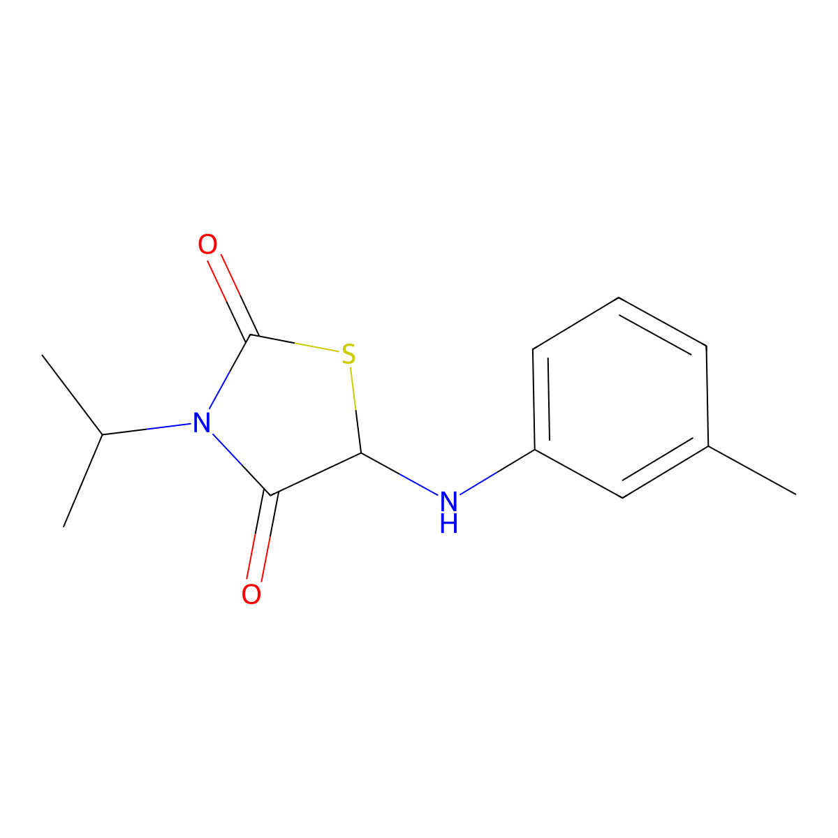 3-Isopropyl-5-(m-tolylamino)thiazolidine-2,4-dione molecular structure, CAS 1048675-84-8