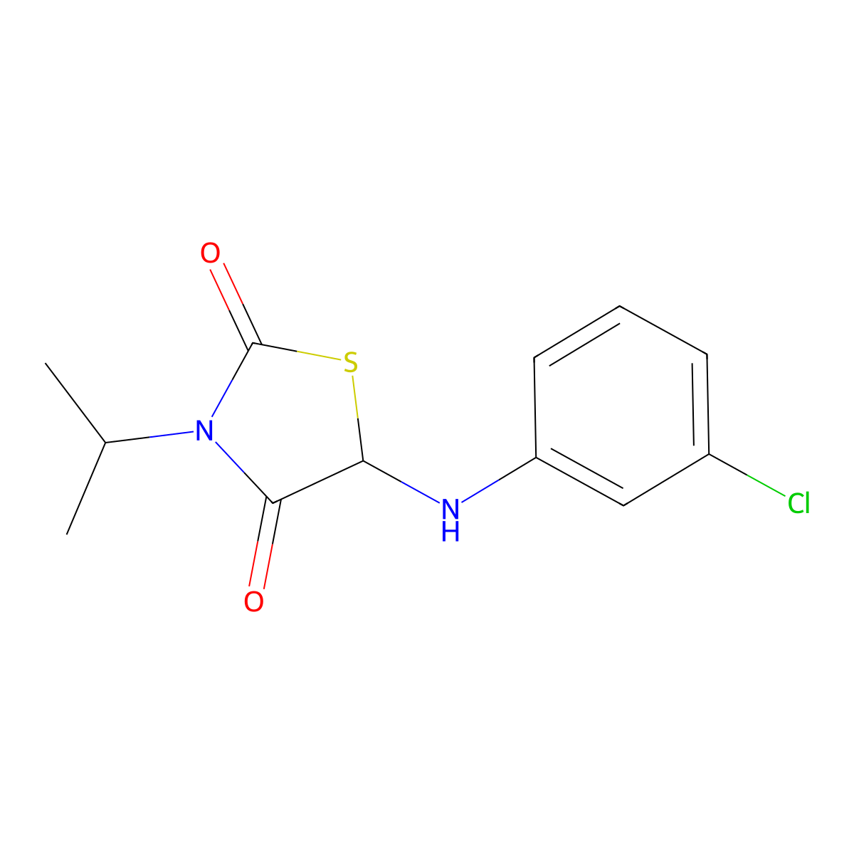 5-((3-Chlorophenyl)amino)-3-isopropylthiazolidine-2,4-dione molecular structure, CAS 1048675-86-0