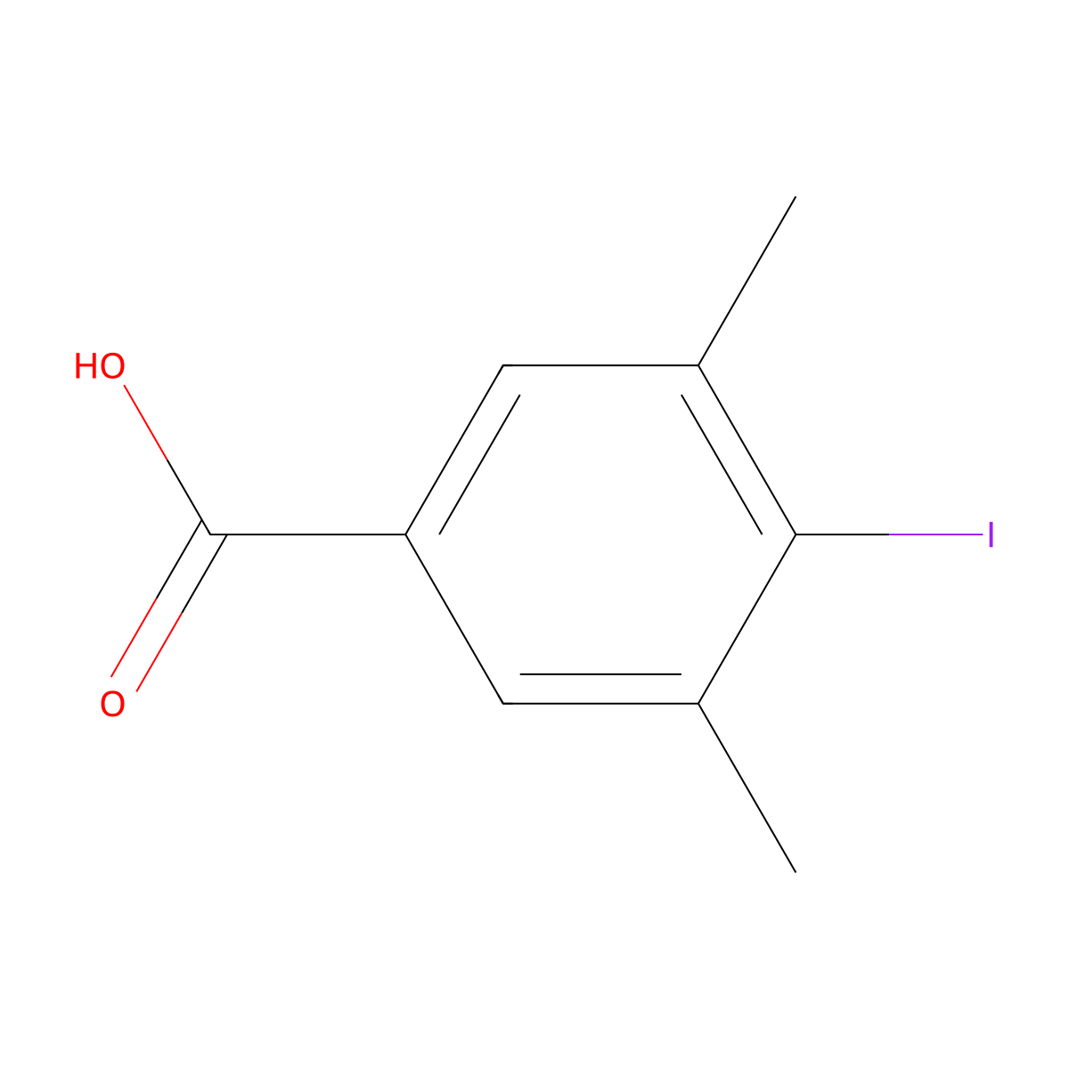 4-Iodo-3,5-dimethylbenzoic acid molecular structure, CAS 1048677-11-7