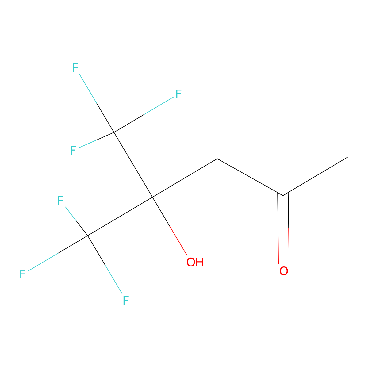 5,5,5-Trifluoro-4-hydroxy-4-(trifluoromethyl)pentan-2-one molecular structure, CAS 10487-10-2