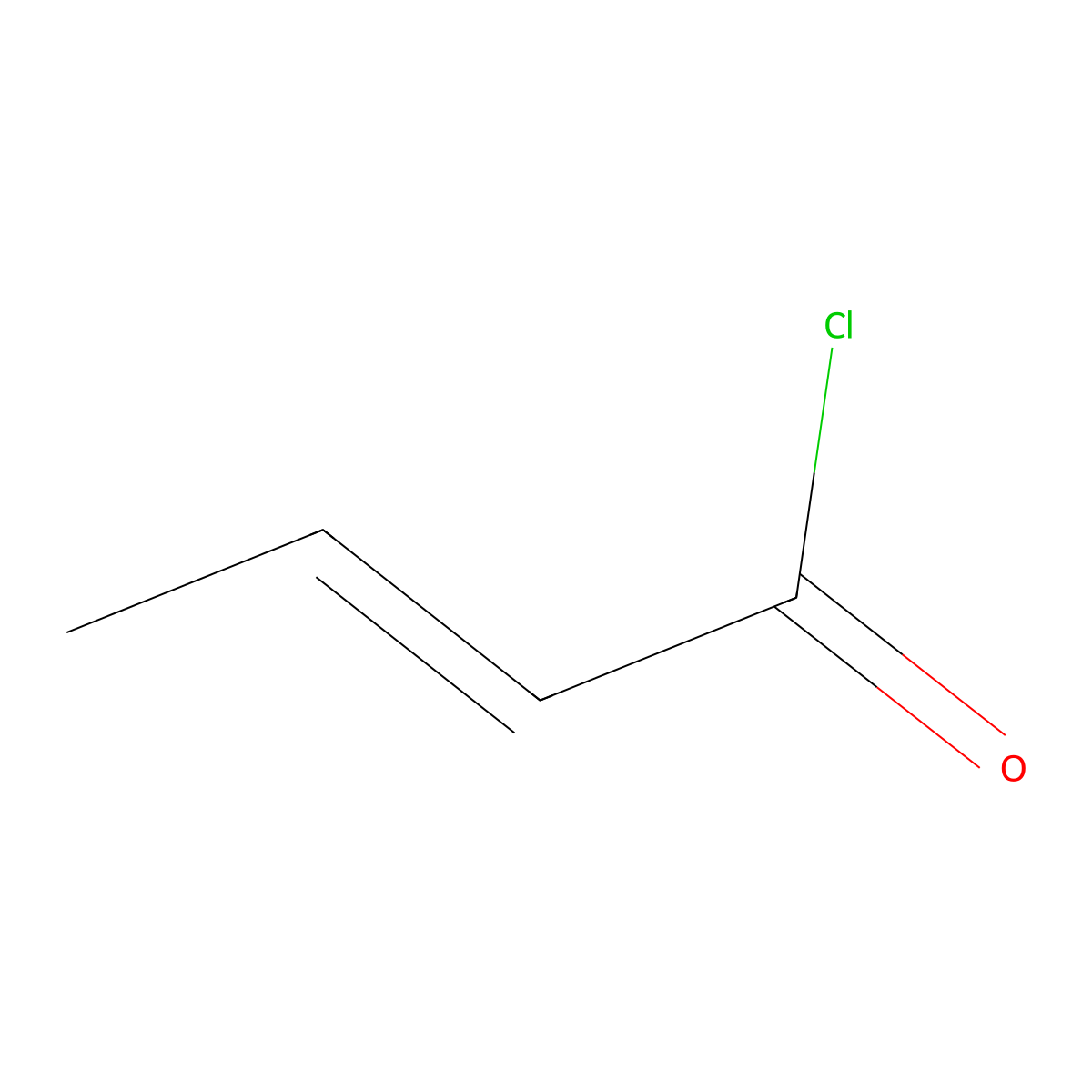 2-Butenoyl chloride molecular structure, CAS 10487-71-5