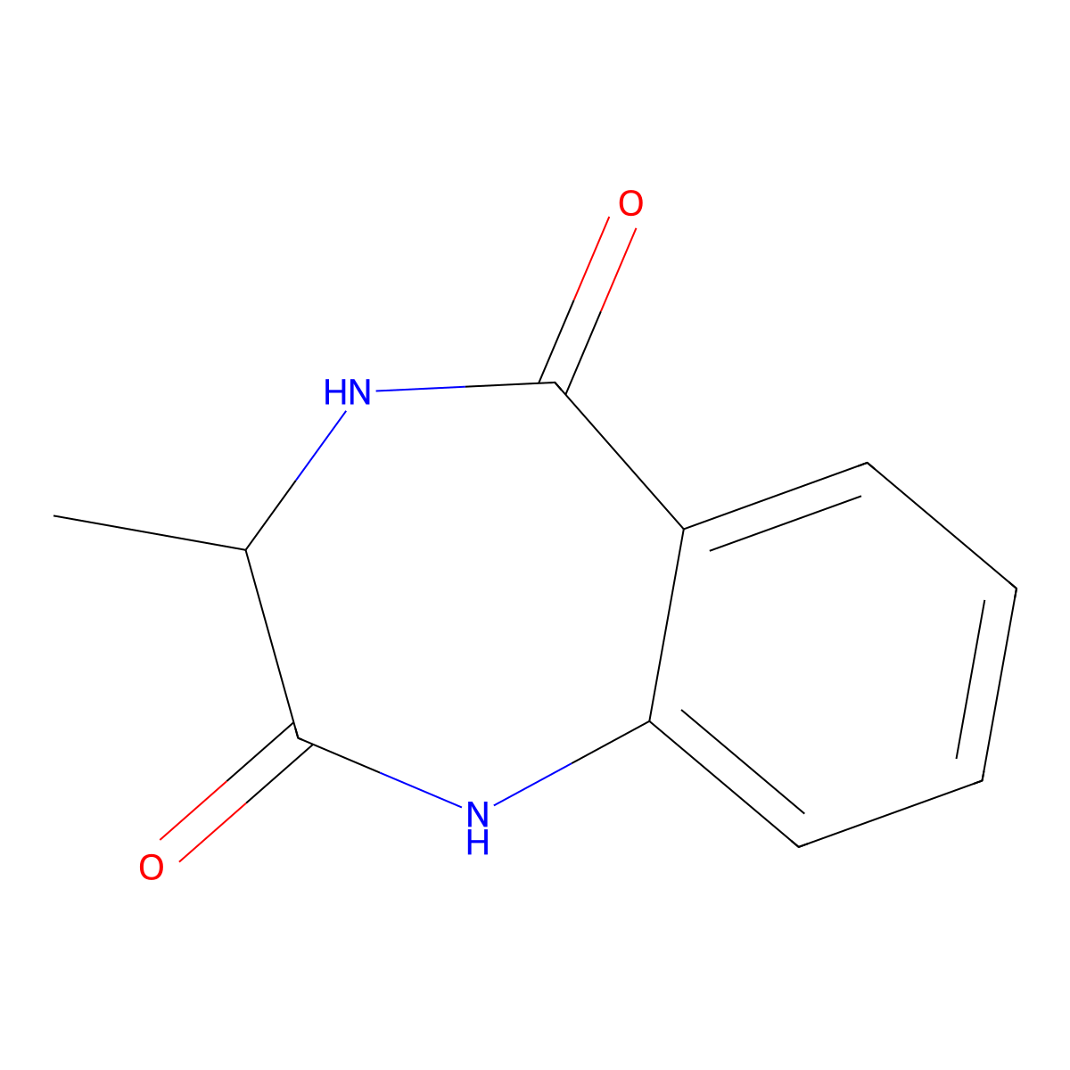 (3S)-3-methyl-3,4-dihydro-1H-1,4-benzodiazepine-2,5-dione molecular structure, CAS 104873-98-5