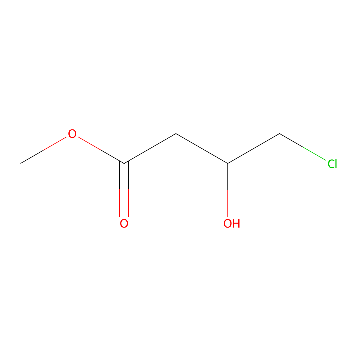 Methyl 4-chloro-3-hydroxybutanoate molecular structure, CAS 10488-68-3