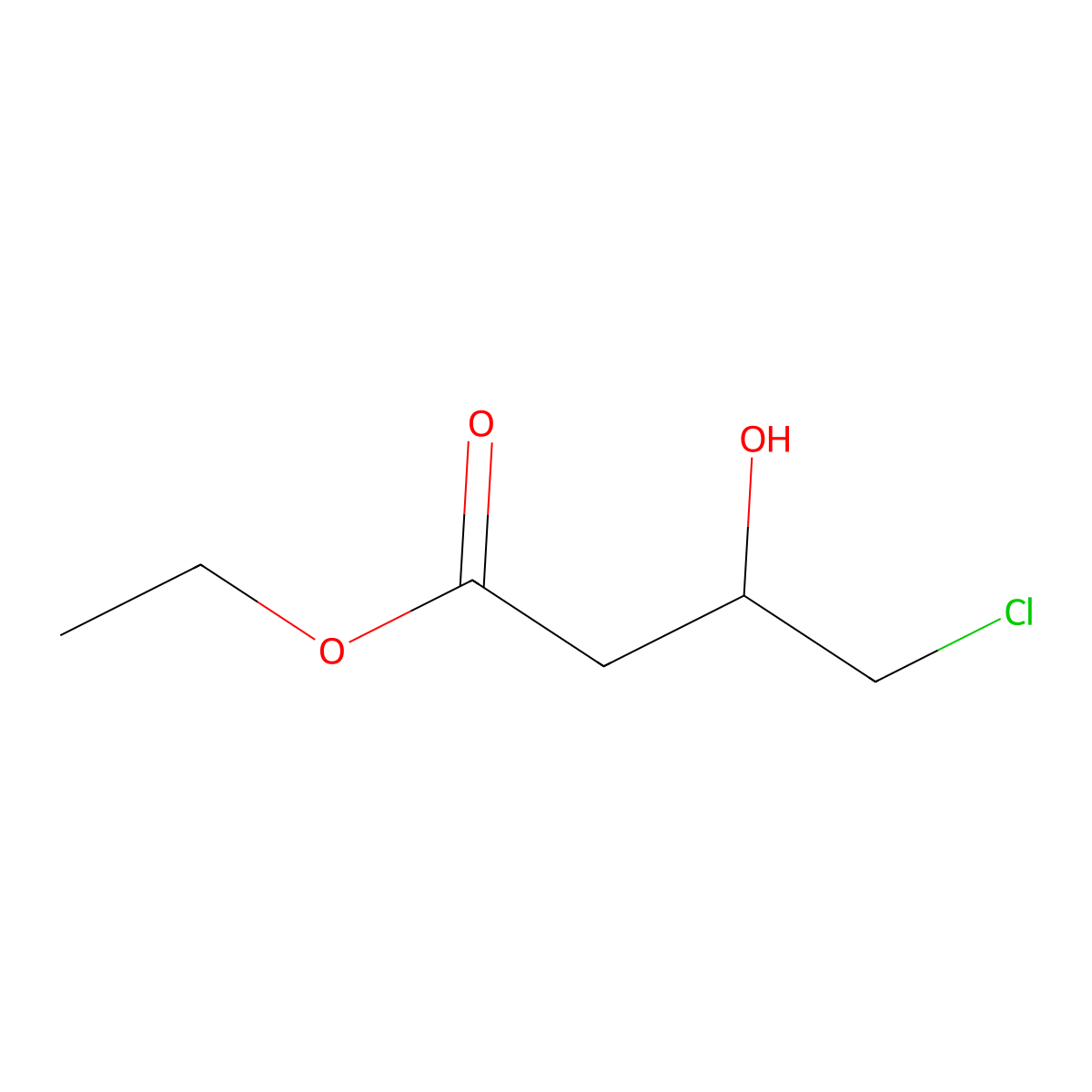 Butanoic acid, 4-chloro-3-hydroxy-, ethyl ester molecular structure, CAS 10488-69-4