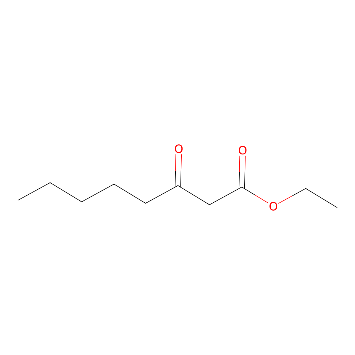 Ethyl 3-oxooctanoate molecular structure, CAS 10488-95-6