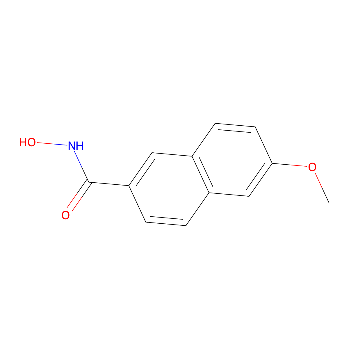 N-Hydroxy-6-methoxy-2-naphthalenecarboxamide molecular structure, CAS 104880-44-6