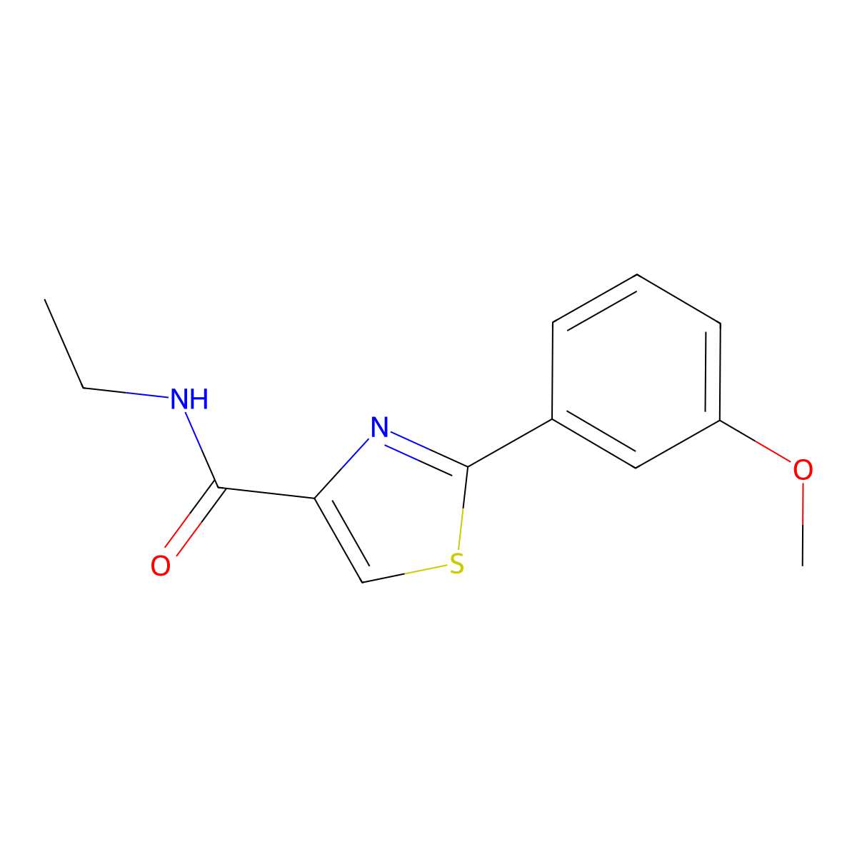 N~4~-ethyl-2-(3-methoxyphenyl)-1,3-thiazole-4-carboxamide molecular structure, CAS 1048800-01-6