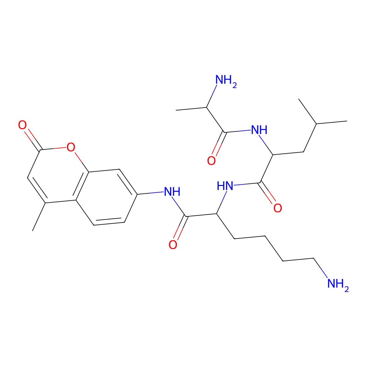 H-D-Ala-Leu-Lys-Amc molecular structure, CAS 104881-72-3