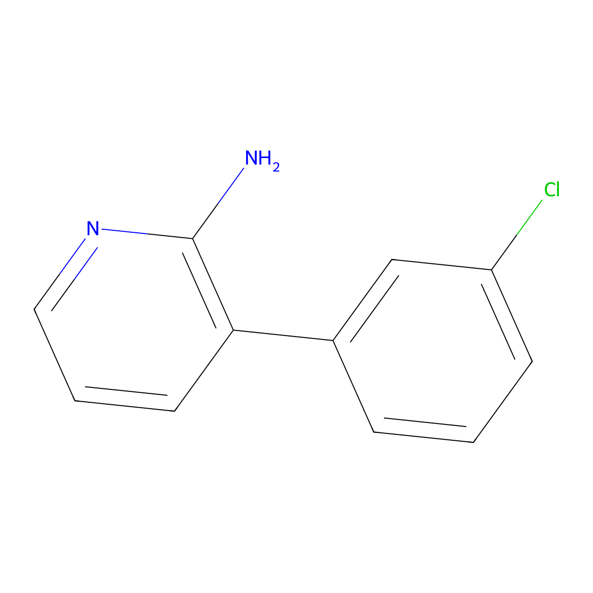 3-(3-Chlorophenyl)pyridin-2-amine molecular structure, CAS 1048886-60-7