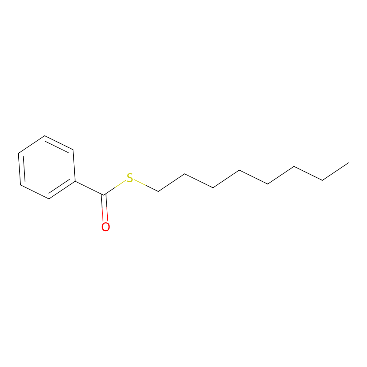 S-Octyl benzenecarbothioate molecular structure, CAS 10489-23-3