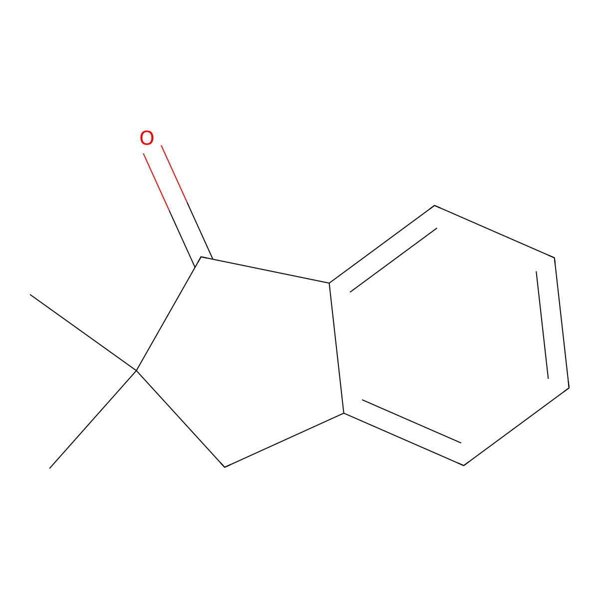 2,2-dimethyl-2,3-dihydro-1H-inden-1-one molecular structure, CAS 10489-28-8