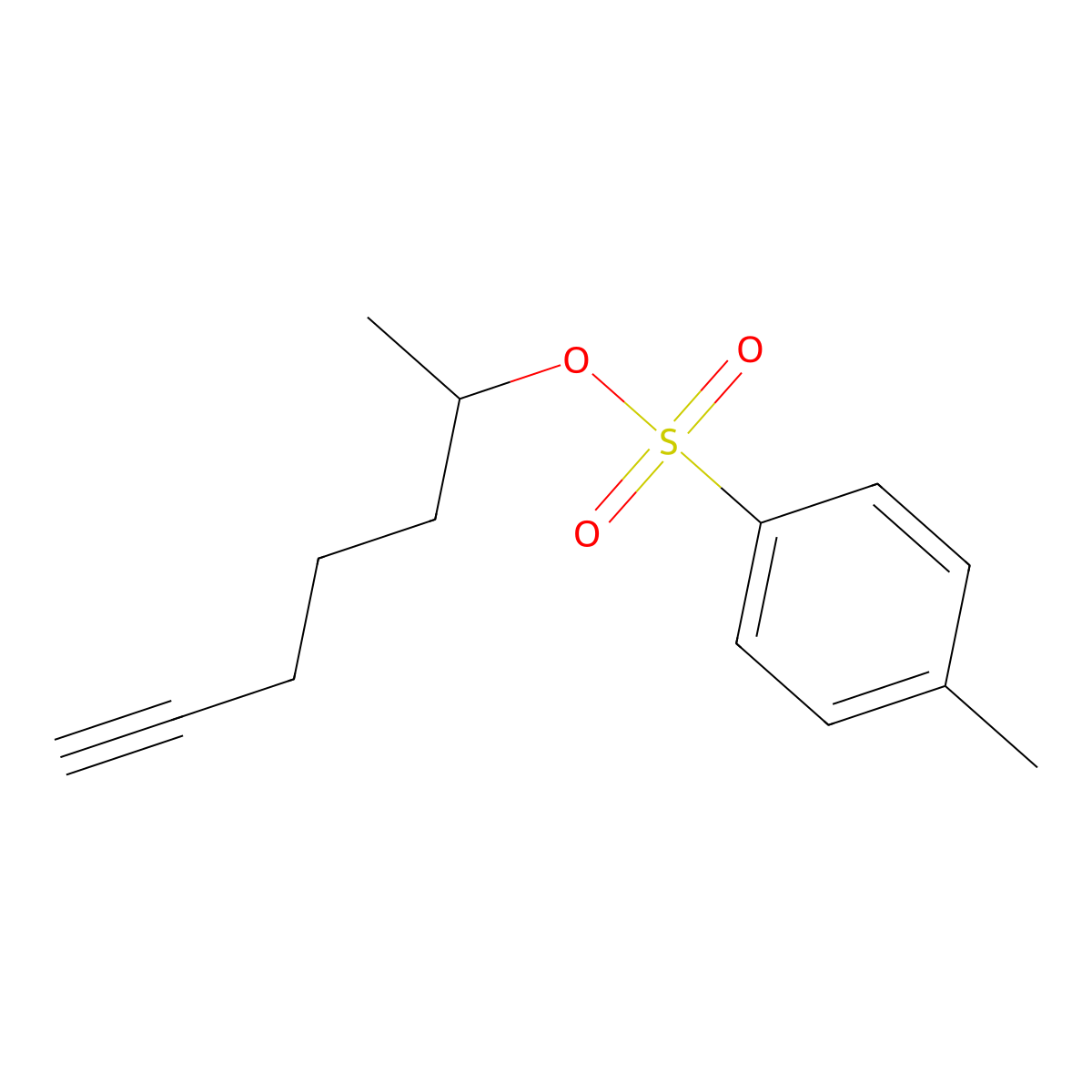Hept-6-yn-2-yl 4-methylbenzene-1-sulfonate molecular structure, CAS 10489-30-2