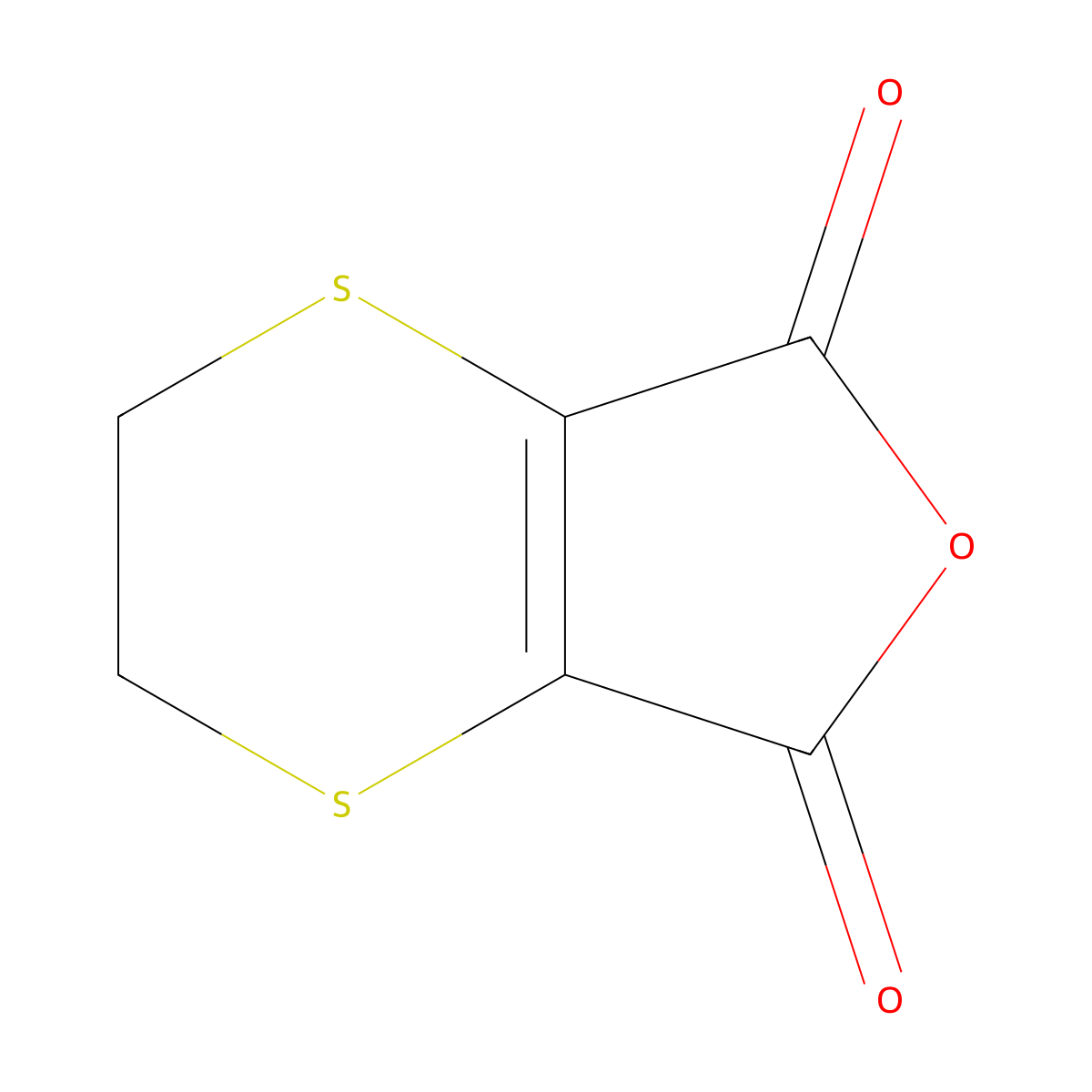 2,3-Dihydro-1,4-dithiino[2,3-c]furan-5,7-dione molecular structure, CAS 10489-75-5