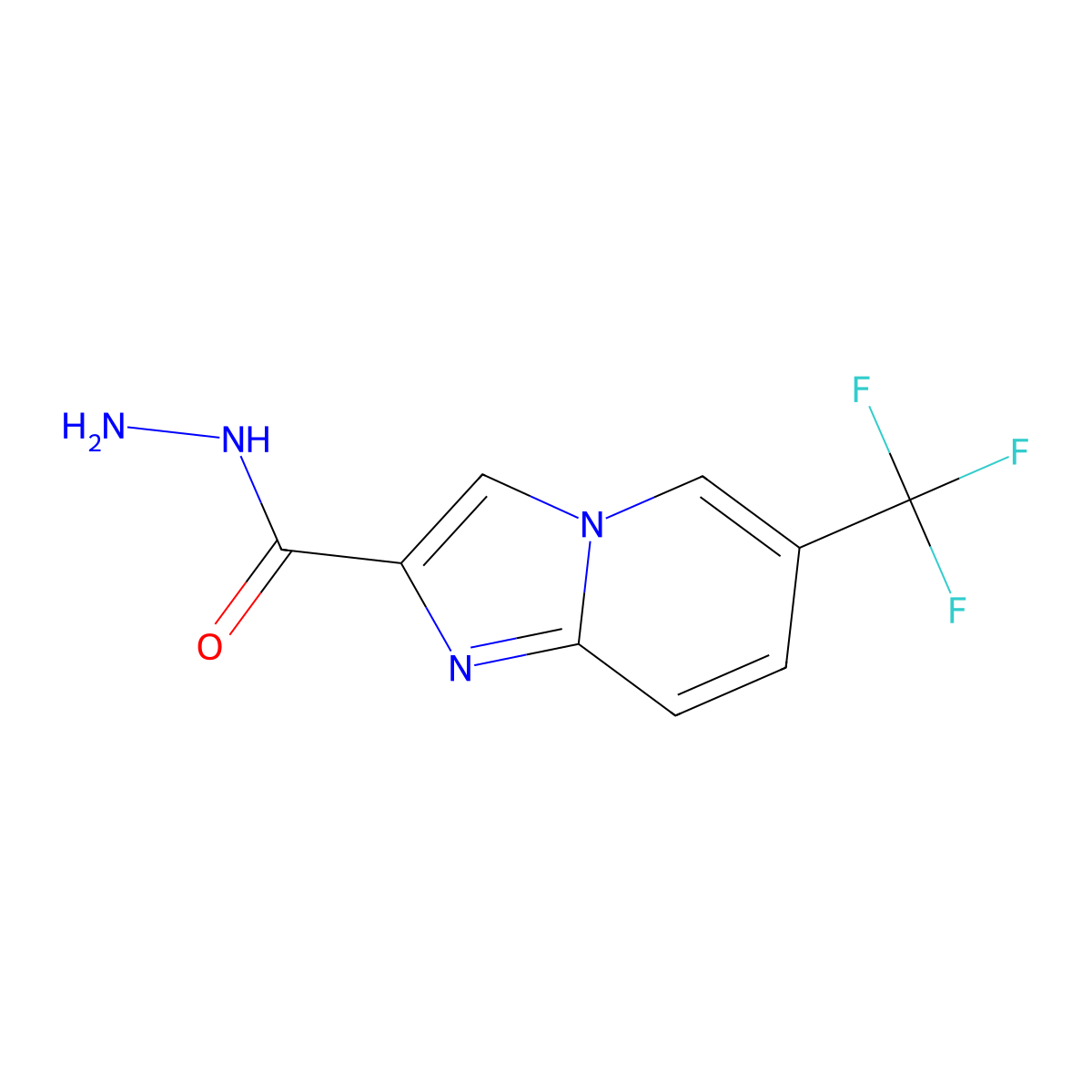 6-(Trifluoromethyl)imidazo[1,2-a]pyridine-2-carbohydrazide molecular structure, CAS 1048912-65-7