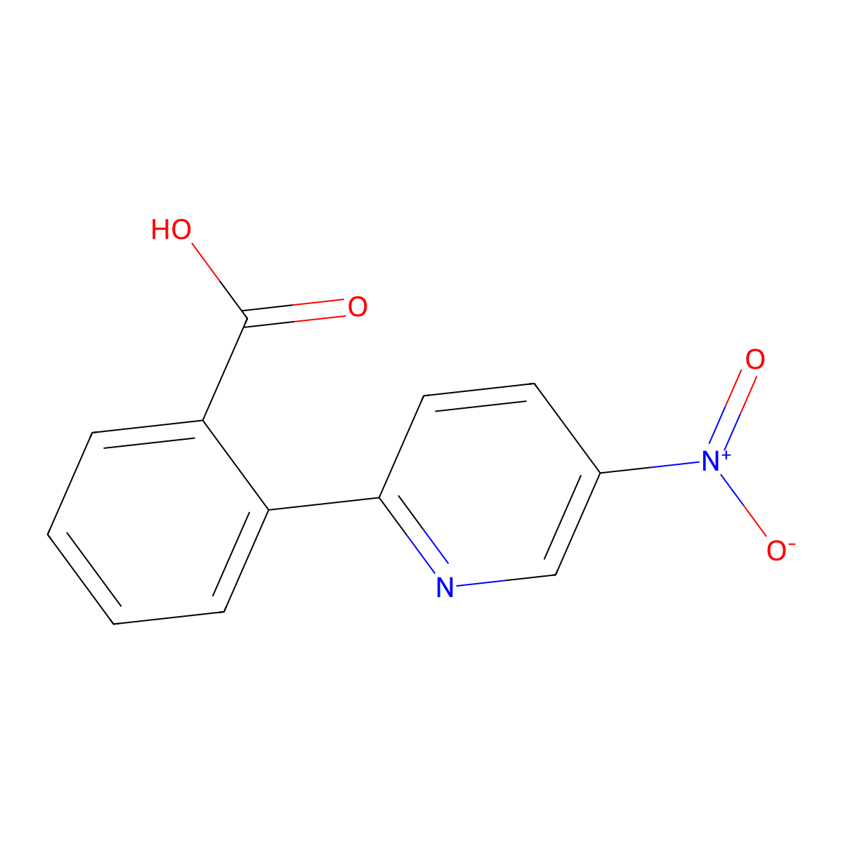 2-(5-Nitropyridin-2-yl)benzoic acid molecular structure, CAS 1048912-81-7