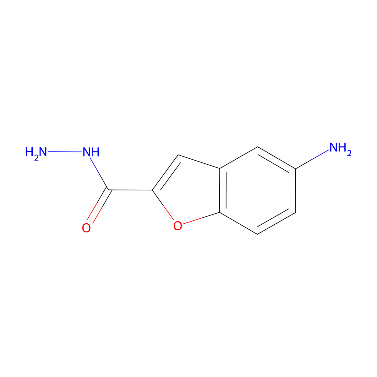 5-Amino-1-benzofuran-2-carbohydrazide molecular structure, CAS 1048913-38-7