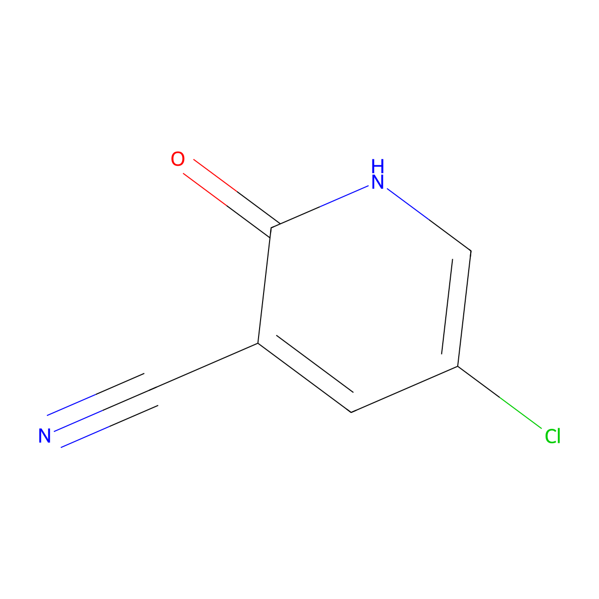 5-Chloro-2-hydroxypyridine-3-carbonitrile molecular structure, CAS 1048913-62-7
