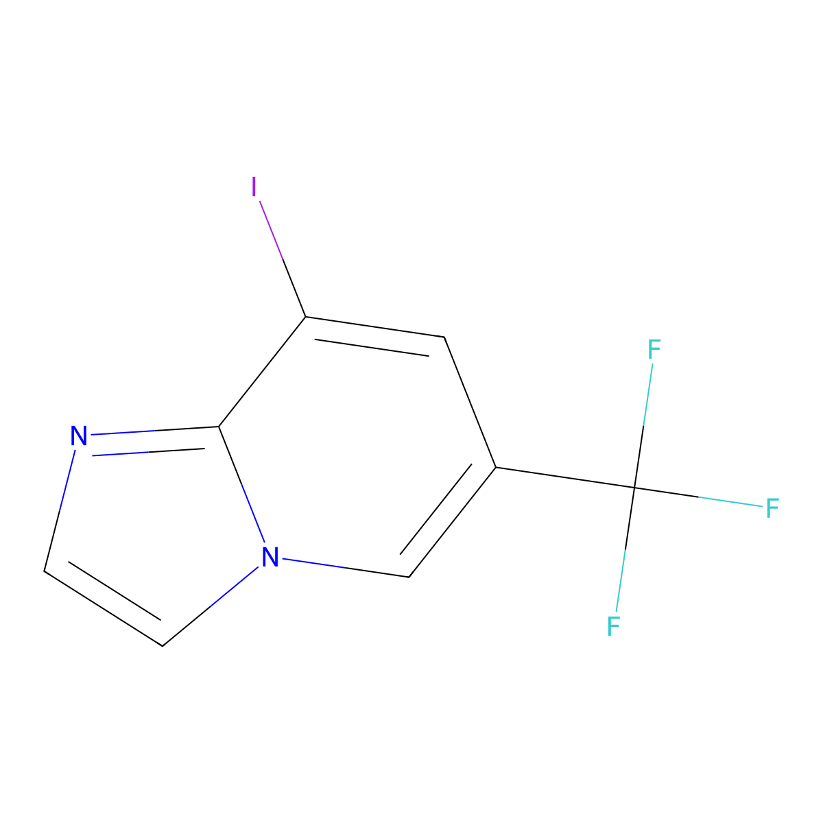 8-Iodo-6-(trifluoromethyl)imidazo[1,2-a]pyridine molecular structure, CAS 1048913-78-5