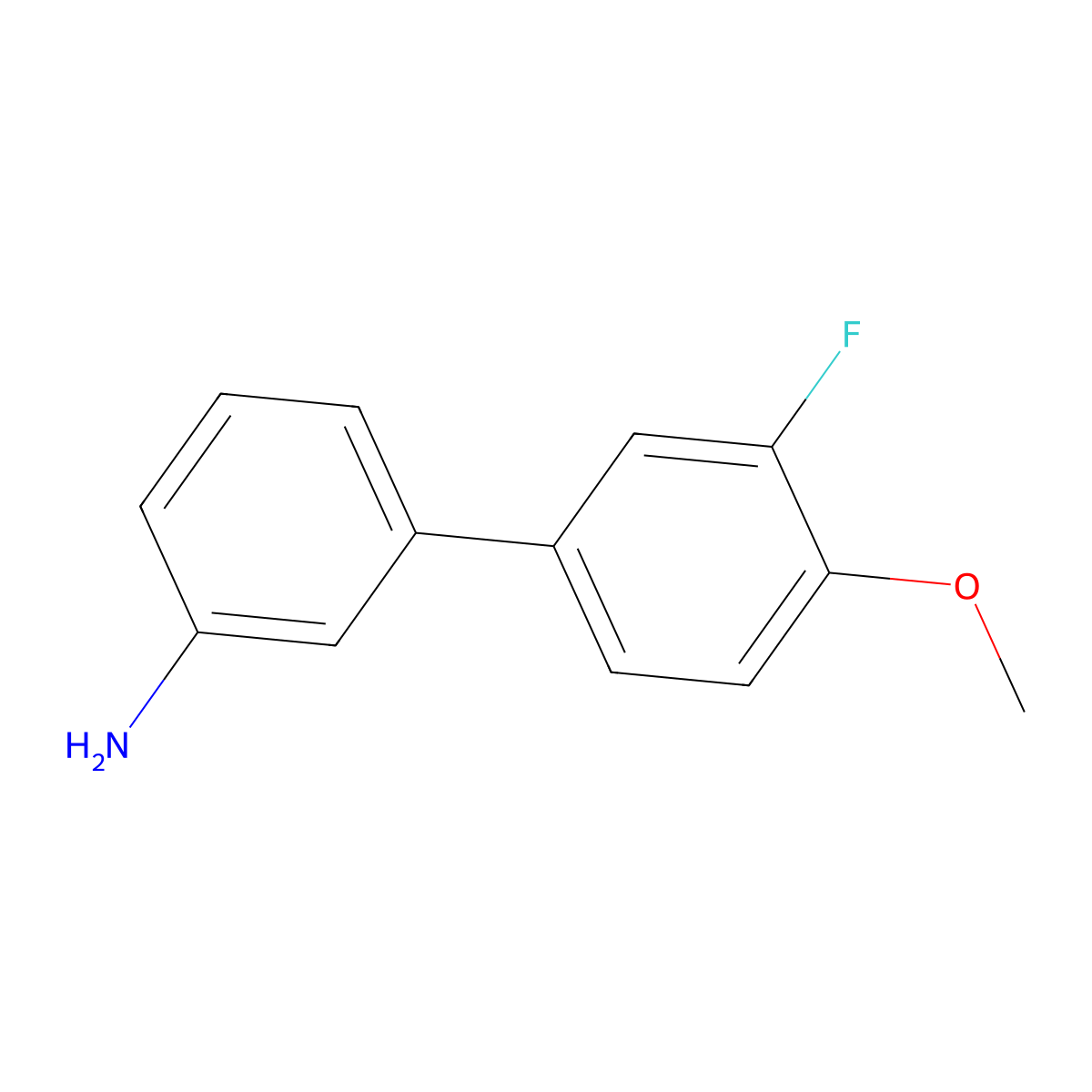 3-(3-Fluoro-4-methoxyphenyl)aniline molecular structure, CAS 1048915-70-3