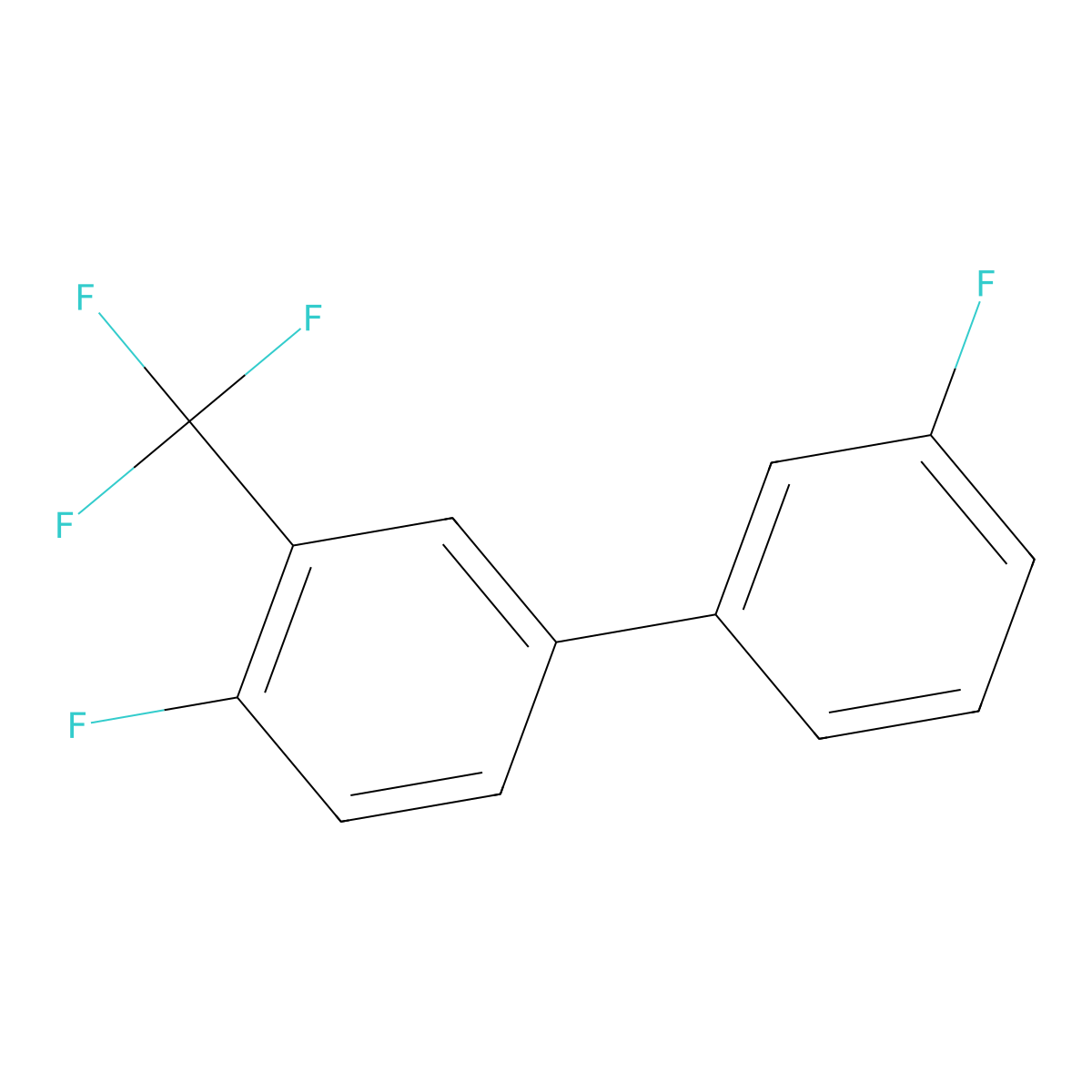 1-Fluoro-4-(3-fluorophenyl)-2-(trifluoromethyl)benzene molecular structure, CAS 1048915-86-1