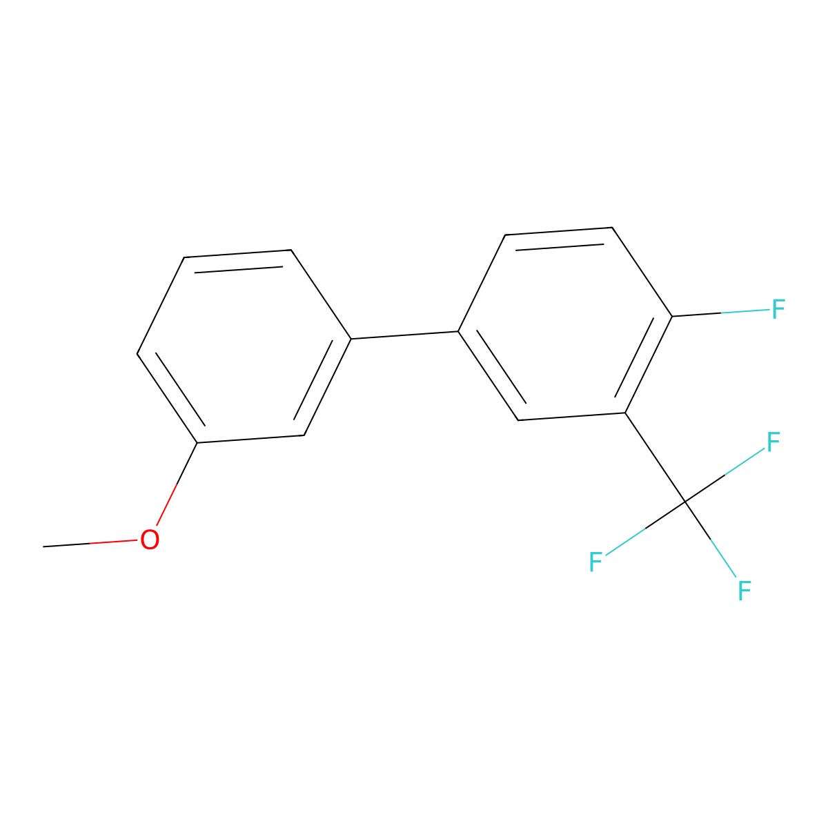 1-Fluoro-4-(3-methoxyphenyl)-2-(trifluoromethyl)benzene molecular structure, CAS 1048915-94-1