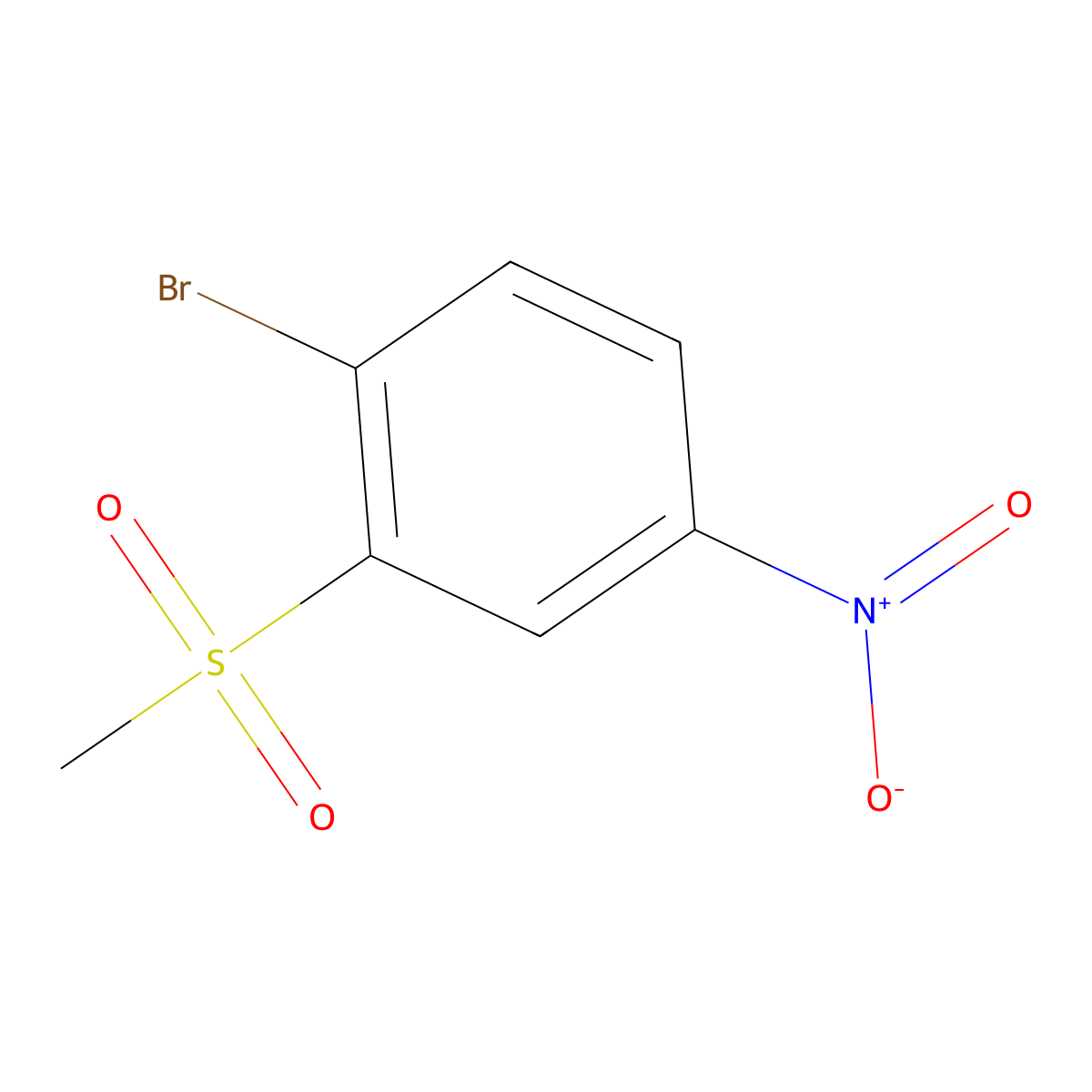 1-Bromo-2-methanesulfonyl-4-nitrobenzene molecular structure, CAS 1048916-38-6