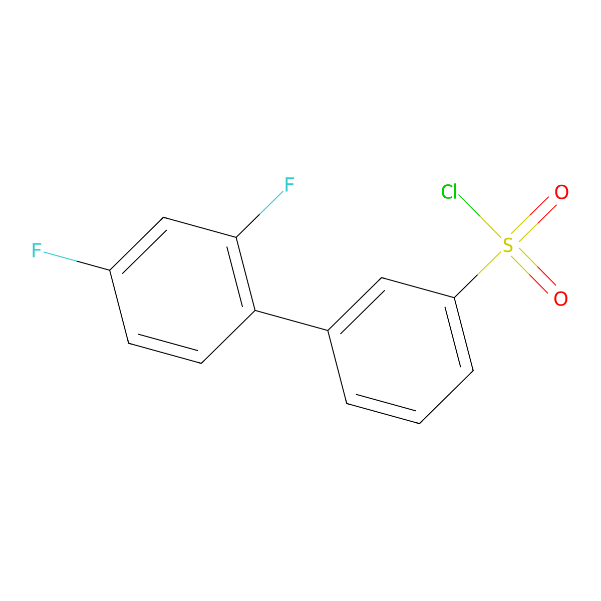 3-(2,4-Difluorophenyl)benzene-1-sulfonyl chloride molecular structure, CAS 1048916-44-4