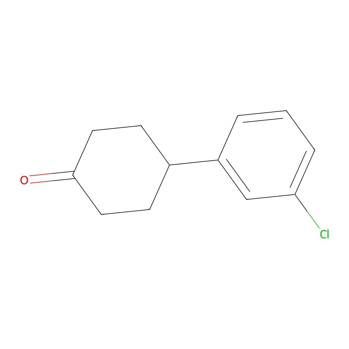 4-(3-Chlorophenyl)cyclohexanone molecular structure, CAS 1048916-71-7