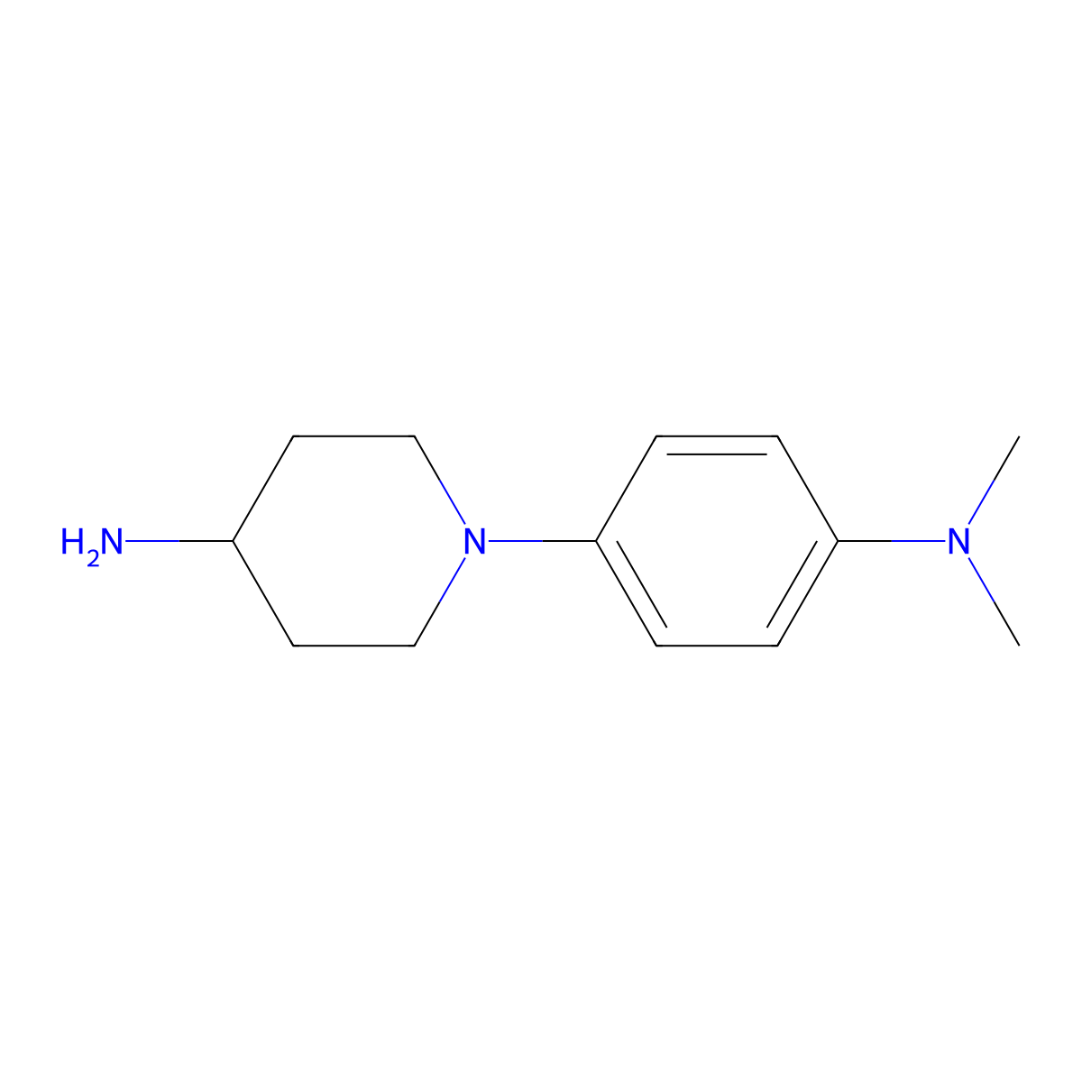 1-[4-(Dimethylamino)phenyl]piperidin-4-amine molecular structure, CAS 1048916-76-2